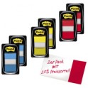 3M Post-it Index, rouge/jaune, effilé, pack avantageux
