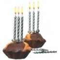 SUSY CARD bougies d'anniversaire, en cire, couleur: argent