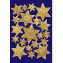 HERMA Sticker de Noël DECOR "étoiles", or, en relief